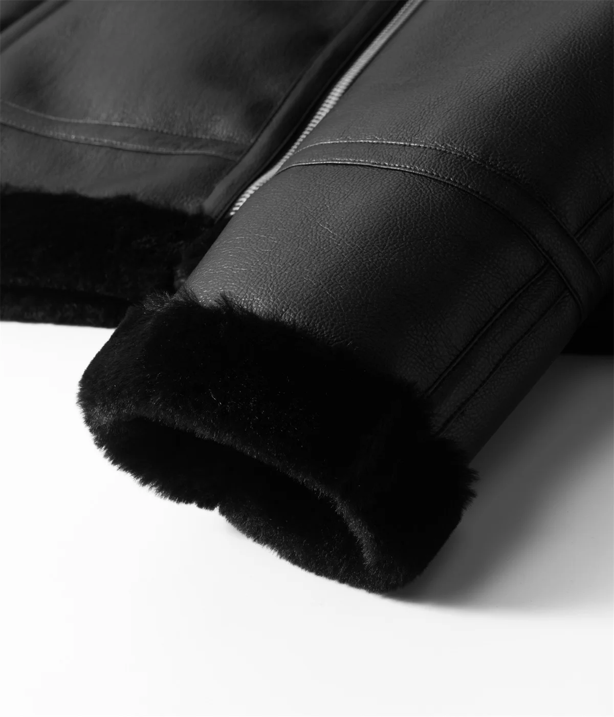 Men leather winter jacket - Image 3