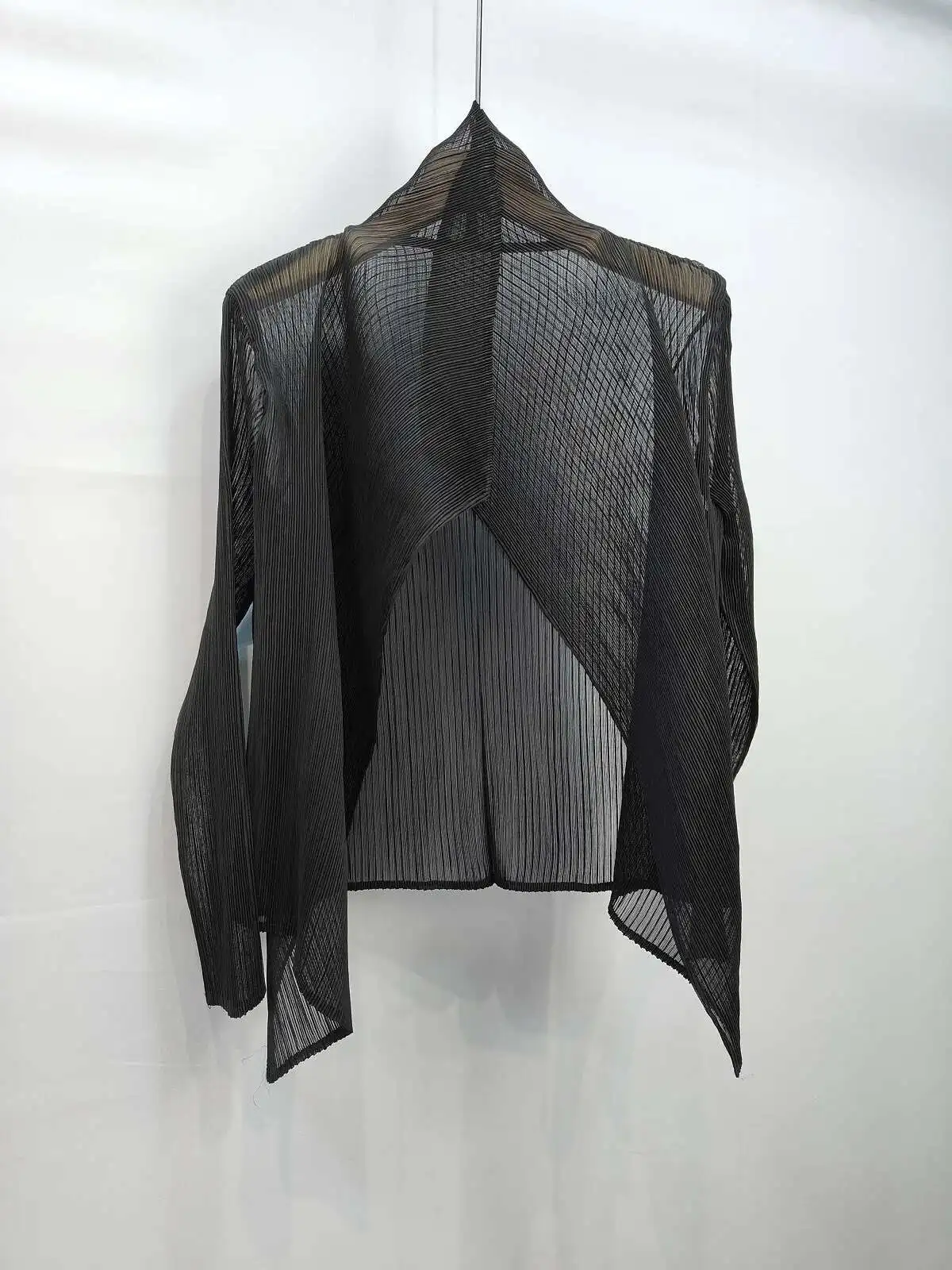 LANMREM Nihce Pleated Sunscreen Cardigan Coat For Women 2025 New Summer Fashion Lightweight Lapel Long Sleeve Clothes 2DB3155 - Image 7