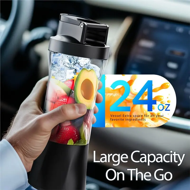 B89B-Portable Blender, Cordless USB Rechargeable Mini Smoothie Maker Multi-Functional Fruit Blender For Home Office Travel Usage - Image 6