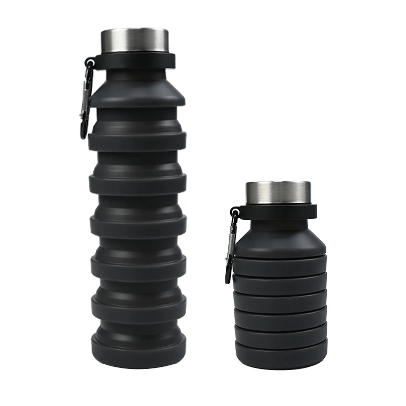550ml collapsible water bottle cup, reusable BPA-free silicone collapsible water bottle, suitable for hiking in travel gym - Image 7